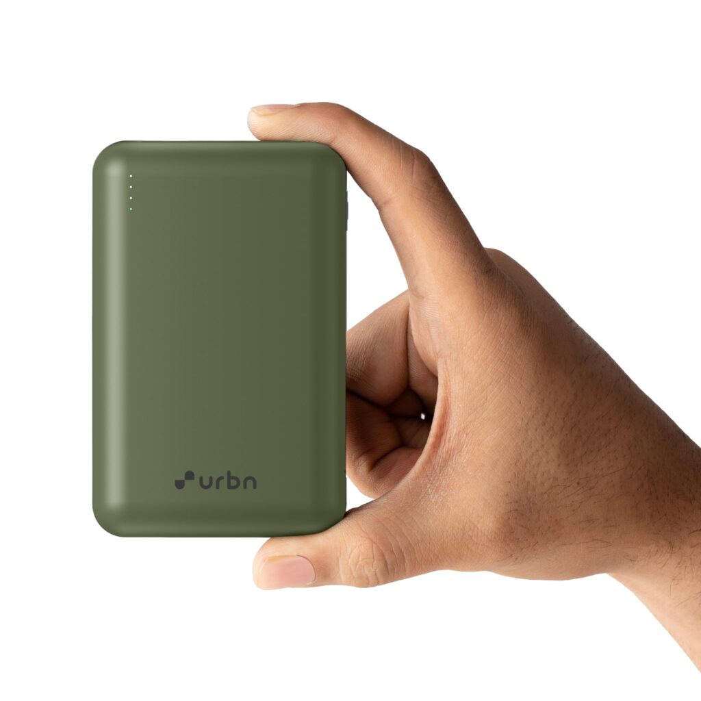 “Urbn 20000mAh Nano 22.5W lightweight power bank – powerful yet compact fast charging device”
